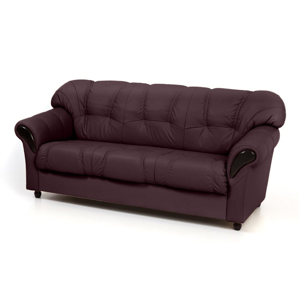 Sofa-lova Rosa 3S N, tamsiai raudona/juoda цена и информация | Sofos | pigu.lt