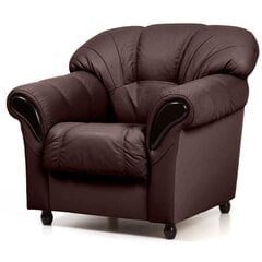 Fotelis Rosa N, tamsiai rudas kaina ir informacija | Svetainės foteliai | pigu.lt