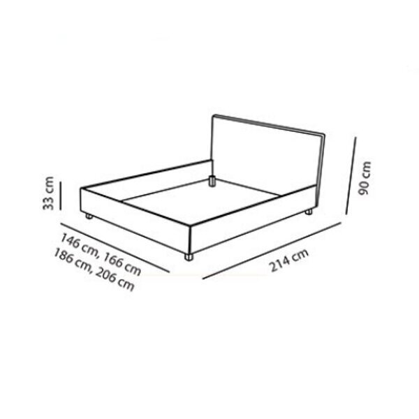 Lova Pillow, 180x200 cm, violetinė kaina ir informacija | Lovos | pigu.lt