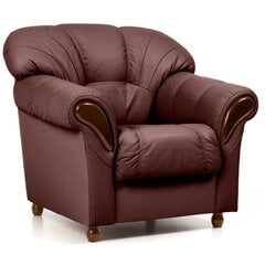 Fotelis Rosa 1S, tamsiai raudonas/rudas kaina ir informacija | Svetainės foteliai | pigu.lt