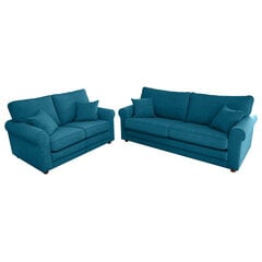Комплект мягкой мебели Greta 3+2, синий цвет цена и информация | Комплекты мягкой мебели | pigu.lt