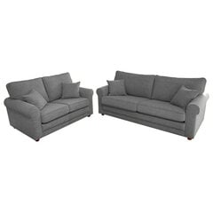 Комплект мягкой мебели Greta 3+2, серый цвет цена и информация | Комплекты мягкой мебели | pigu.lt