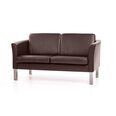 Sofa Boss 2S, tamsiai ruda