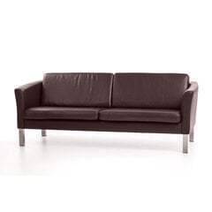 Sofa Boss 3S, tamsiai ruda kaina ir informacija | Sofos | pigu.lt