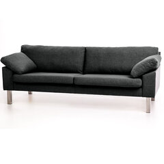 Sofa Fiona 3S, juoda kaina ir informacija | Sofos | pigu.lt