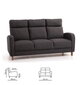 Sofa Paris 2S, juoda kaina ir informacija | Sofos | pigu.lt