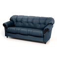Sofa Rosa 3S, tamsiai mėlyna/juoda