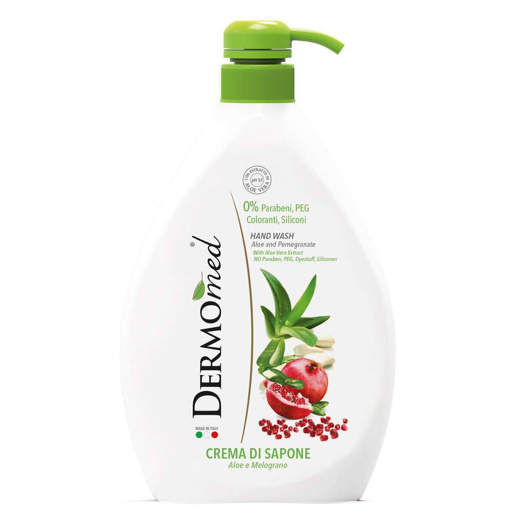 Muilas kreminis Dermomed HAND WASH Aloe&Pomegranate, 1 l (6) kaina ir informacija | Muilai | pigu.lt