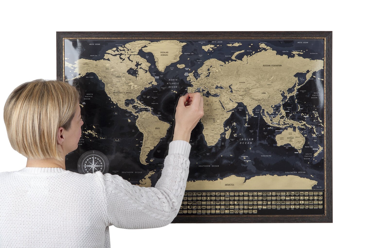 Nutrinamas pasaulio žemėlapis + Nutrinamas pasaulio sostinių žemėlapis kaina ir informacija | Žemėlapiai | pigu.lt