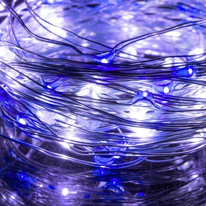 Girlianda 20 LED MicroLED "Smart", šaltai balta/mėlyna kaina ir informacija | Girliandos | pigu.lt