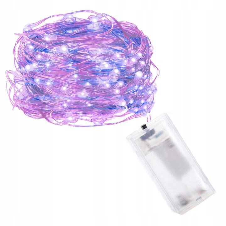 Girlianda 20 LED MicroLED "Smart", rožinė/mėlyna kaina ir informacija | Girliandos | pigu.lt