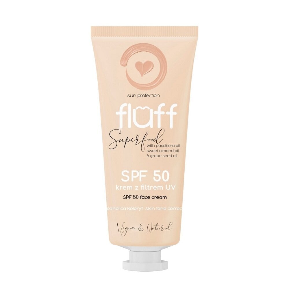 Tonalinis kremas Fluff Super Food Face Cream SPF50, 50 ml цена и информация | Makiažo pagrindai, pudros | pigu.lt