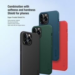 Чехол для телефона Nillkin Super Frosted PRO Back Cover for iPhone 13 Pro Deep Green (Without Logo Cutout) цена и информация | Чехлы для телефонов | pigu.lt