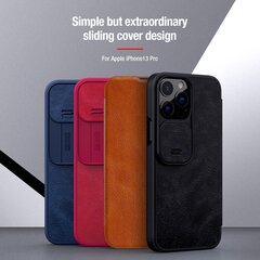 Nillkin Qin Book PRO Case, skirtas iPhone 13 Pro, juodas kaina ir informacija | Telefono dėklai | pigu.lt