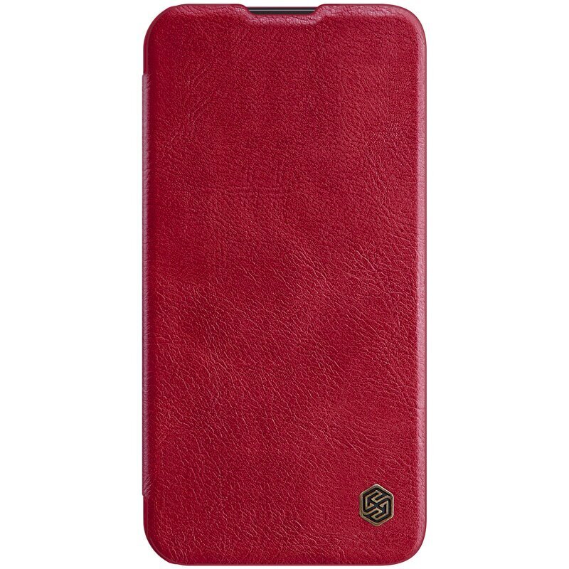 Nillkin Qin Book PRO Case, skirtas iPhone 13 Pro Max, raudonas kaina ir informacija | Telefono dėklai | pigu.lt