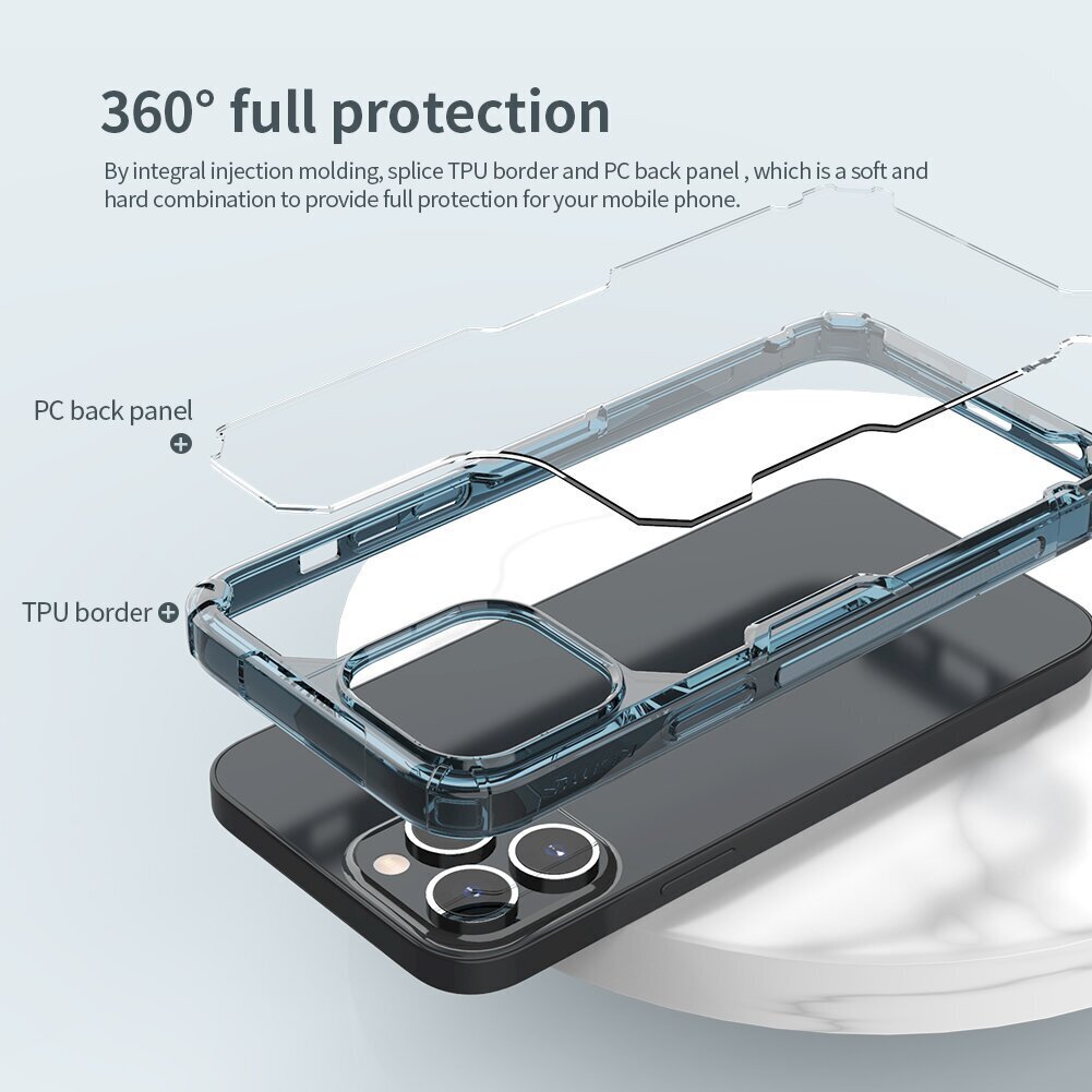 Nillkin apsauginis telefono dangtelis iPhone 13 Pro -mėlynas kaina ir informacija | Telefono dėklai | pigu.lt