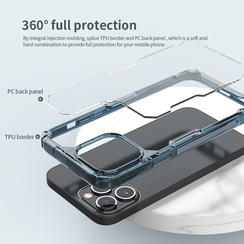 Nillkin Nature TPU PRO Cover for iPhone 13 Pro Blue kaina ir informacija | Telefono dėklai | pigu.lt