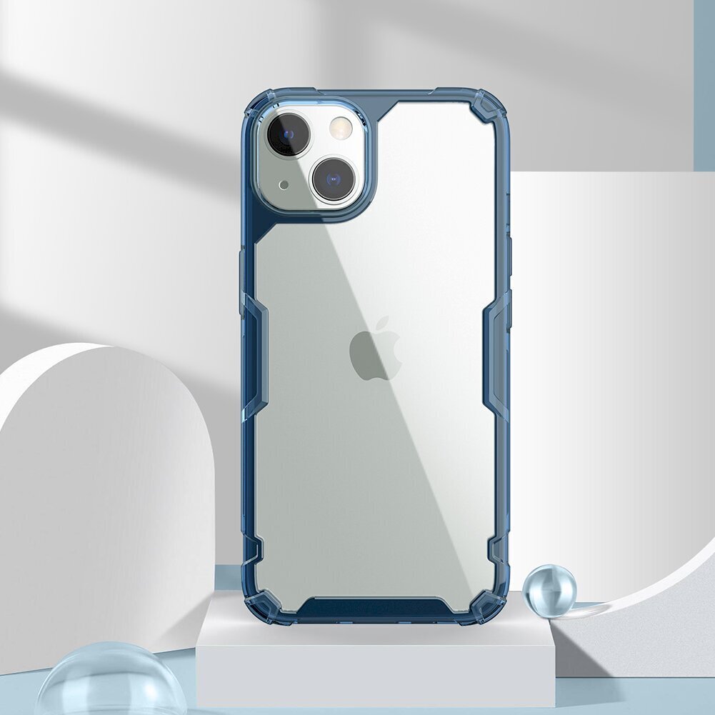 Nillkin Nature TPU PRO Cover, skirtas iPhone 13, mėlynas kaina ir informacija | Telefono dėklai | pigu.lt