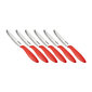 Tescoma Presto stalo peiliai, raudoni, 12 cm, 6 vnt. kaina ir informacija | Stalo įrankiai | pigu.lt