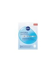 Drėkinanti lakštinė veido kaukė Nivea Hydra Skin Effect Serum Infused Sheet Mask, 20 ml цена и информация | Маски для лица, патчи для глаз | pigu.lt