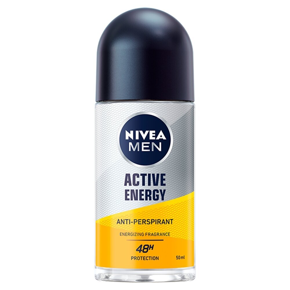 Rutulinis dezodorantas Nivea Active Energy vyrams, 50 ml kaina ir informacija | Dezodorantai | pigu.lt