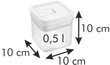Tescoma Airstop maisto saugojimo indas, 0.5 l цена и информация | Maisto saugojimo  indai | pigu.lt