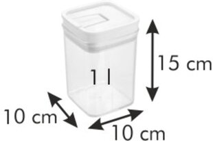 Контейнер для хранения продуктов Tescoma Airstop, 1.0 л цена и информация | Посуда для хранения еды | pigu.lt