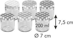 Tescoma Della Casa баночка с крышкой, 200 мл, 6 шт. цена и информация | Посуда и принадлежности для консервирования | pigu.lt