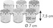 Tescoma Della Casa stiklainis su dangteliu, 200 ml, 6 vnt. kaina ir informacija | Konservavimo indai ir  priedai | pigu.lt