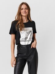Женская футболка Vero Moda 10256549*01, черная/серебрянная цена и информация | Женские футболки | pigu.lt