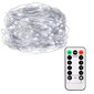 Girlianda 100 LED MicroLED su pultu "Smart", šaltai balta kaina ir informacija | Girliandos | pigu.lt