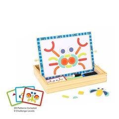 Dvipusė medinė magnetinė piešimo lenta su dėlione kaina ir informacija | Lavinamieji žaislai | pigu.lt