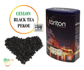 Цейлонский чёрный листовой чай Pekoe, Pure Ceylon Black tea Pekoe, Tarlton, 250 г цена и информация | Чай | pigu.lt