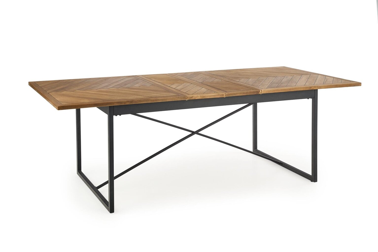Išskleidžiamas stalas Halmar Alvaro, rudas/juodas kaina ir informacija | Virtuvės ir valgomojo stalai, staliukai | pigu.lt