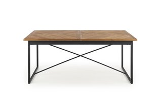 Раскладной стол Halmar Alvaro, коричневый/черный цвет цена и информация | Кухонные и обеденные столы | pigu.lt