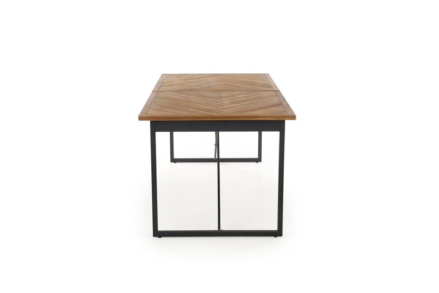 Išskleidžiamas stalas Halmar Alvaro, rudas/juodas kaina ir informacija | Virtuvės ir valgomojo stalai, staliukai | pigu.lt