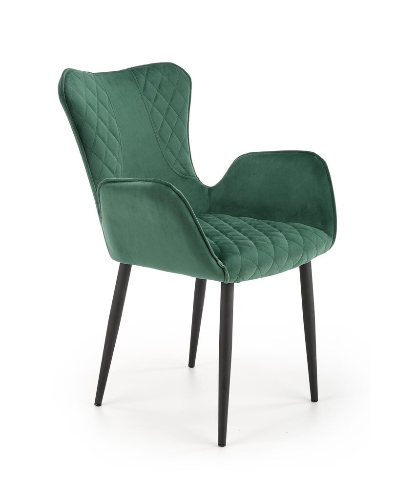 2-ų kėdžių komplektas Halmar K427, tamsiai žalias цена и информация | Virtuvės ir valgomojo kėdės | pigu.lt