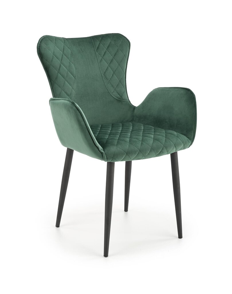 2-ų kėdžių komplektas Halmar K427, tamsiai žalias цена и информация | Virtuvės ir valgomojo kėdės | pigu.lt