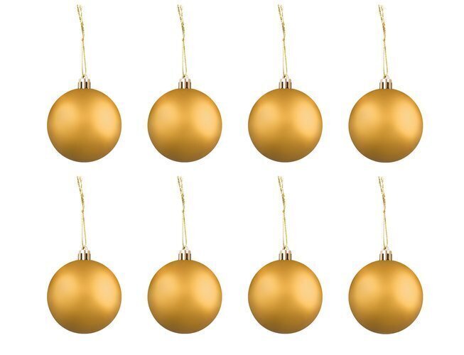 Kalėdinių kamuoliukų rinkinys 100 vnt + auksinė žvaigždė kaina ir informacija | Dekoracijos šventėms | pigu.lt