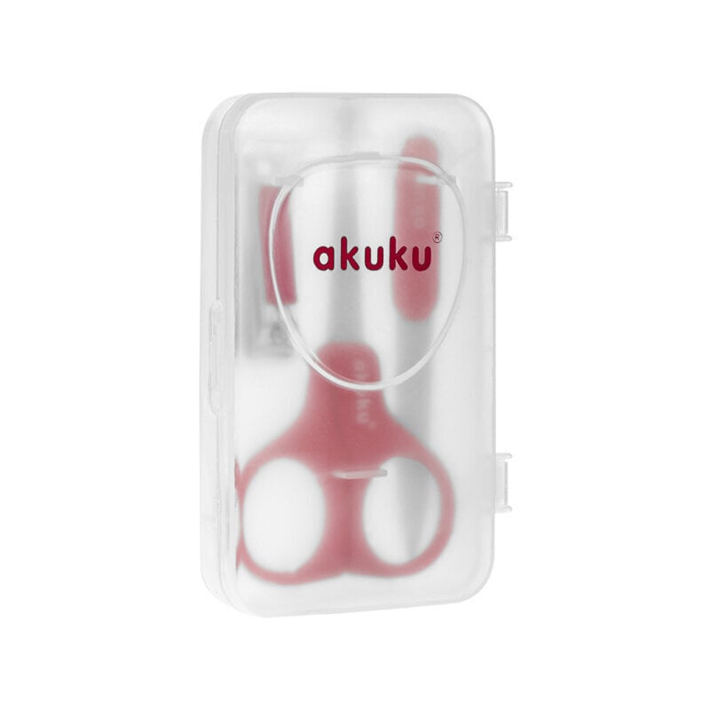 Kūdikių nagučių priežiūros rinkinys Akuku, raudonas, A0042 kaina ir informacija | Higienos priemonės | pigu.lt