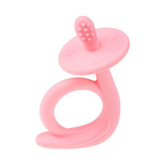 Akuku силиконовый прорезыватель для зубов Улитка, розовый, A0115 цена и информация | Прорезыватели | pigu.lt