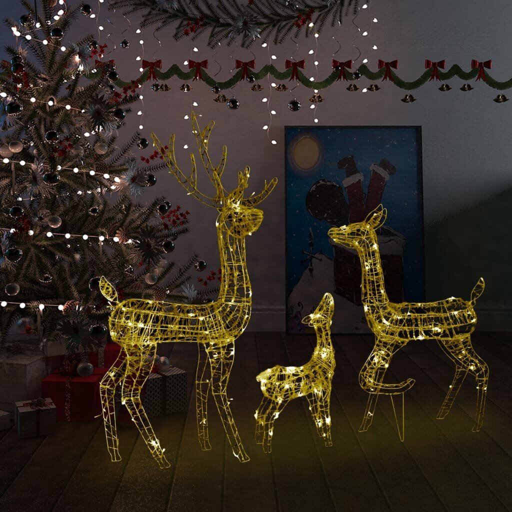 Kalėdinė dekoracija - Elnių šeima, 300 LED kaina | pigu.lt