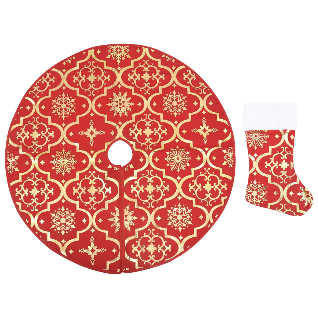 Kilimėlis po eglute su kojine, 122 cm kaina ir informacija | Kalėdinės dekoracijos | pigu.lt