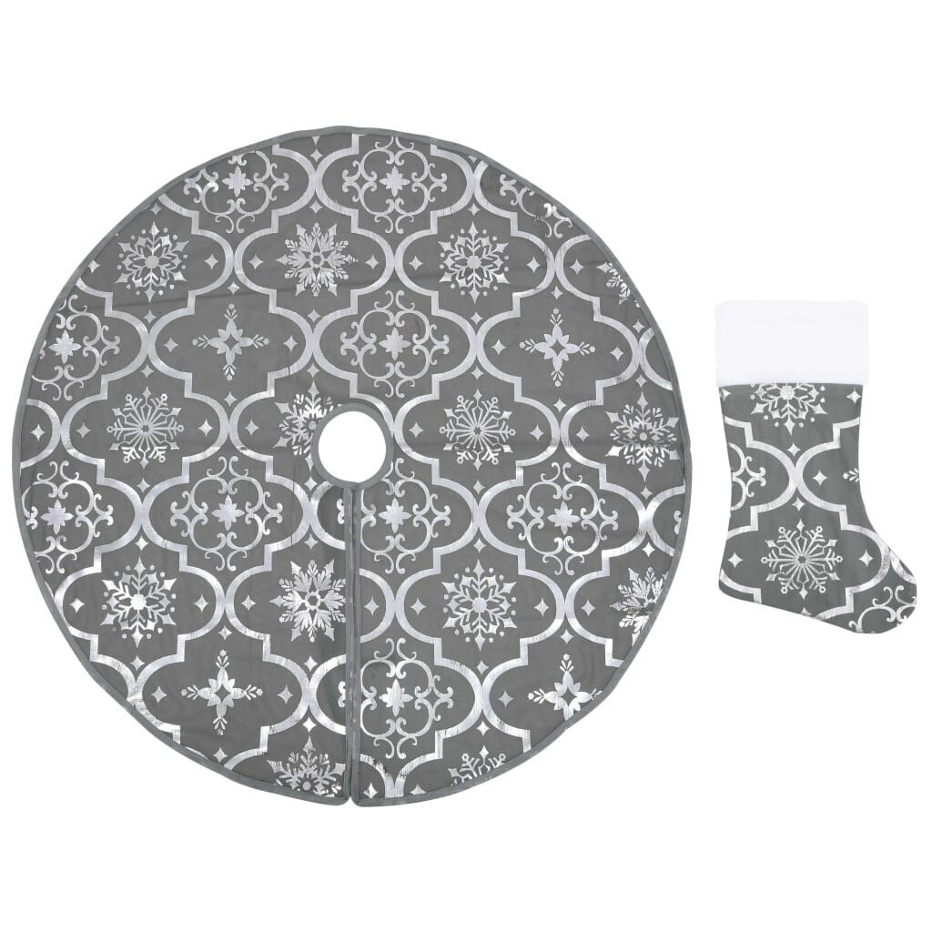 Prabangus kilimėlis po eglute su kojine, 90 cm цена и информация | Kalėdinės dekoracijos | pigu.lt