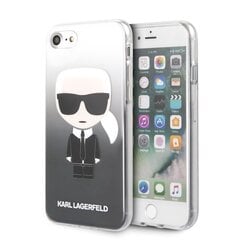 Чехол KLHCI8TRDFKBK Karl Lagerfeld Iconic Degrade Cover for iPhone 7/8/SE2020, черный цена и информация | Чехлы для телефонов | pigu.lt