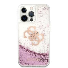 Чехол для телефона GUHCP13LLG4GPI Guess TPU Big 4G Liquid Glitter Pink Case for iPhone 13 Pro Transparent цена и информация | Чехлы для телефонов | pigu.lt