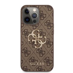 GUHCP13X4GMGBR Guess PU 4G Metal Logo чехол для iPhone 13 Pro Max Brown цена и информация | Чехлы для телефонов | pigu.lt