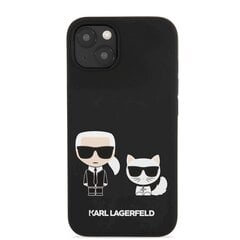 KLHCP13SSSKCK Karl Lagerfeld and Choupette Liquid Silicone Case for iPhone 13 mini Black цена и информация | Чехлы для телефонов | pigu.lt