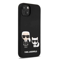 KLHCP13SSSKCK Karl Lagerfeld and Choupette Liquid Silicone Case for iPhone 13 mini Black цена и информация | Чехлы для телефонов | pigu.lt