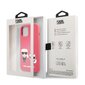 Karl Lagerfeld and Choupette Liquid Silicone Case, skirtas iPhone 13, rožinis kaina ir informacija | Telefono dėklai | pigu.lt